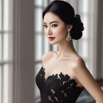 Lace Black Cocktail Dress